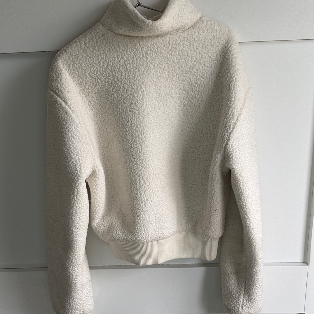 ALO Yoga Cream Sherpa Full-Zip Jacket - Picture 6 of 6